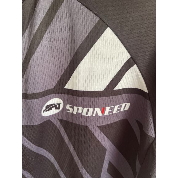 Unisex cycling jersey zippered large SPONEED short sleeve Pocket pouches - Picture 2 of 7